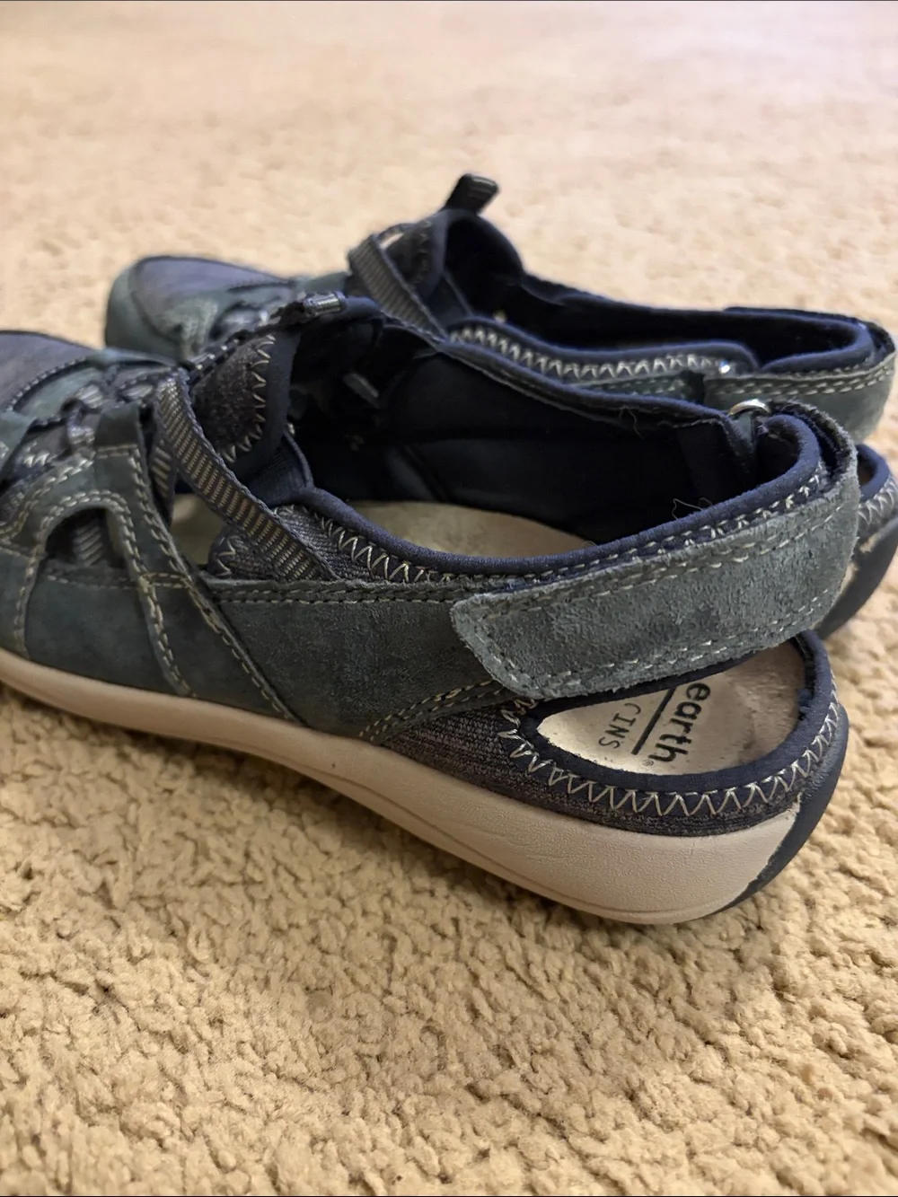 Earth Origins Skye Sid Navy Blue Sport Sandal Fisherman Sneaker Womens 7M